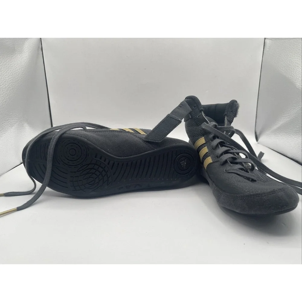 Adidas Athletic Wrestling Boxing Shoes‎ YYJ 606004 Grey Gold Men's Size 5